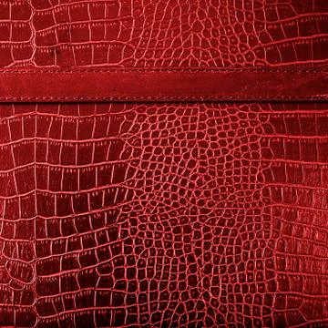 Red crocodile leather texture background Foto stock