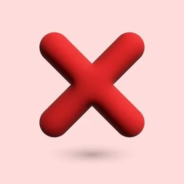 Red cross 3D, vector. Stock Illustration