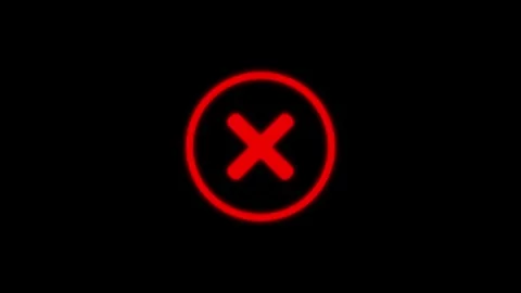 Red cross animation loop - Forbidden, ban sign Stock Footage 304718529