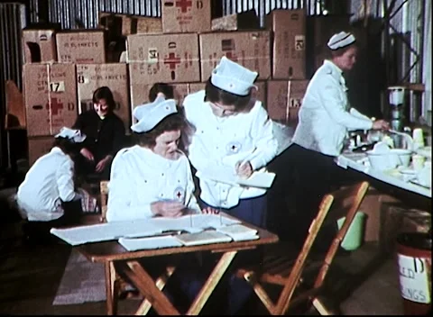 RED CROSS BUSHFIRE EMERGENCY CENTRE, AUSTRALIA (1960s) Video stock 169205735