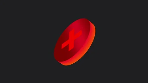 Red Cross Error Icon Stock Footage 343511161
