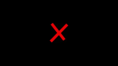 Red Cross Error Icon Motion Graphic Animation Stock Footage 343382007
