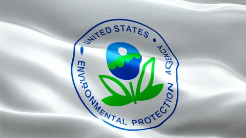 Red Cross flag. 3d EPA logo waving video. Logo of Red Cross seamless loop Stock Footage 169985305