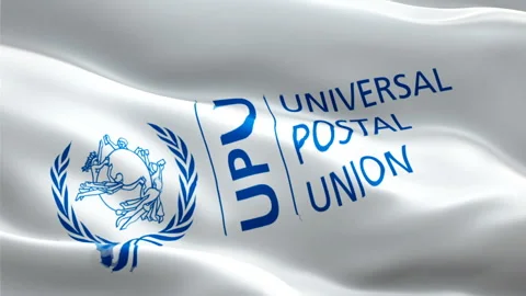 Red Cross flag. 3d UPU logo waving video. Logo of Red Cross seamless loop Stock Footage 169987817