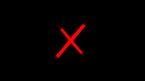 Red cross mark animation. cancel, remove, delete, symbol icon animation. Stock Footage 297360908
