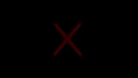 Red cross mark animation. cancel, remove, delete, symbol icon animation. Stock Footage 297360909