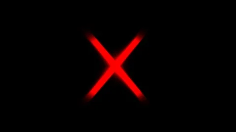 Red cross mark animation. cancel, remove, delete, symbol icon animation. Stock Footage 297360939
