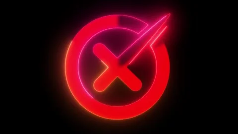 Red cross mark animation Stock Footage 284516626