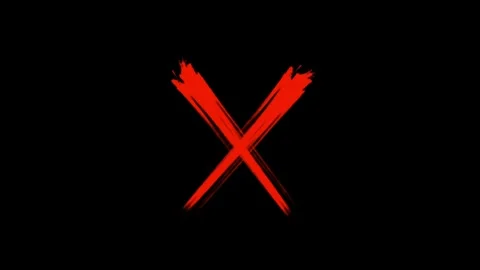 Red cross mark animation white background, Wrong icon 4k Motion graphic. Vídeos de archivo 311619398