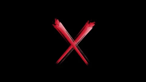 Red cross mark animation white background, Wrong icon 4k Motion graphic. Stock Footage 311619399