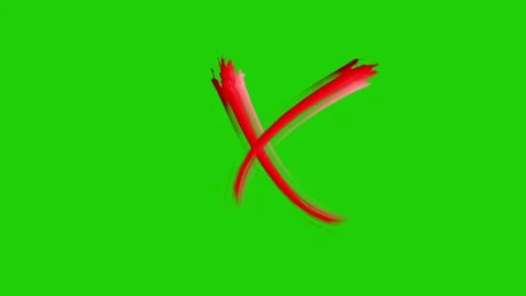 Red cross mark animation white background, Wrong icon 4k Motion graphic. Stock Footage 311619426