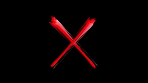 Red cross mark animation white background, Wrong icon 4k Motion graphic. Stock Footage 311619427