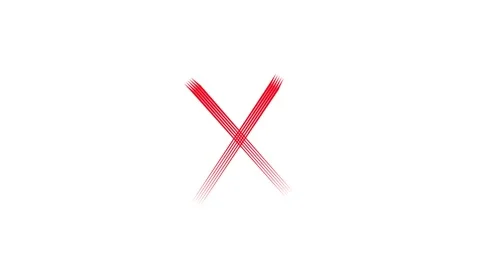 Red cross mark animation on white background. Stock Footage 336629629