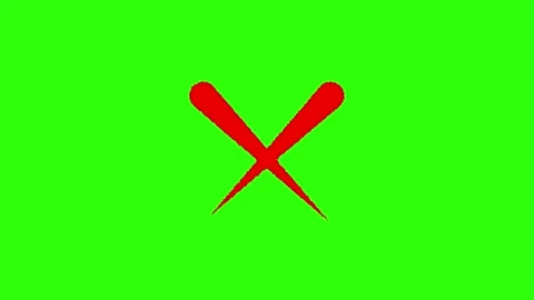 Red cross mark. Cross Sign on a Green Screen. Grunch Wrong Symbol. Incorrec.. Stock Footage 304718580