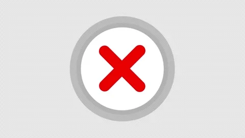 Red cross mark icon animation. 動画素材 303604780