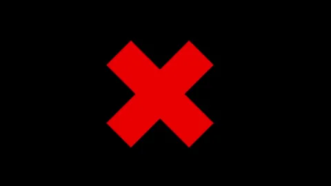 Red cross mark icon animation no symbol cancel error x sign. Stock Footage 317565696