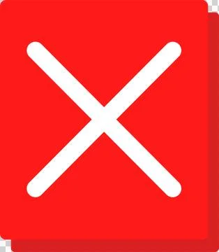Red cross mark, reject 스톡 일러스트