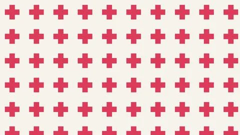 Red cross pattern grid design abstract geometric shapes Stock Illustration