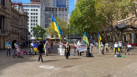 Red Cross protest Video stock 238442324