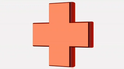 Red cross pulsate Stock Footage 663115