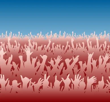 Red crowd Illustrazione stock