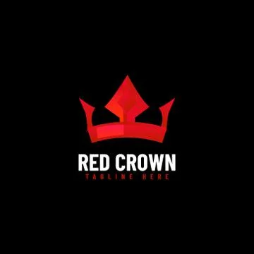 Red crown logo design template for business company, corporate and brand Illustrazione stock