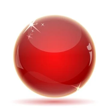 Red crystal ball Stock Illustration