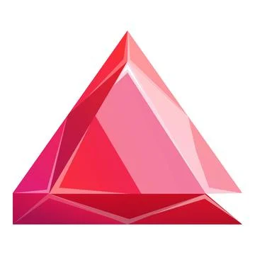 Red crystal triangle shape reflecting light abstract background 스톡 일러스트