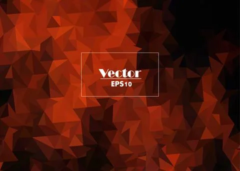 Red crystals digital abstract vector image stylized from triangles Stock Illustration