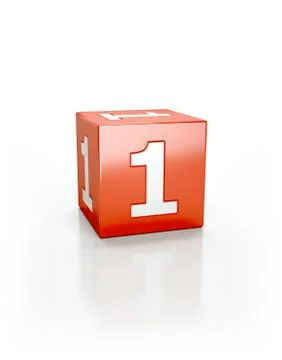 Red cube, 1 Illustrazione stock