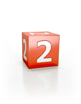 Red cube, 2 Stockillustratie