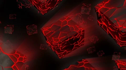 Red Cube 4K 04 Stock Footage 85041729