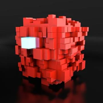 Red cube Stock Illustration