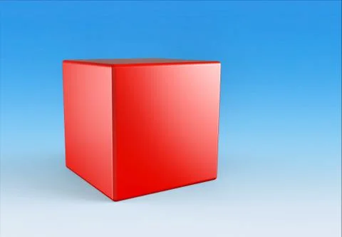 Red cube Stock-Illustration