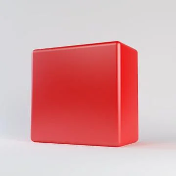 Red cube Stock Illustration