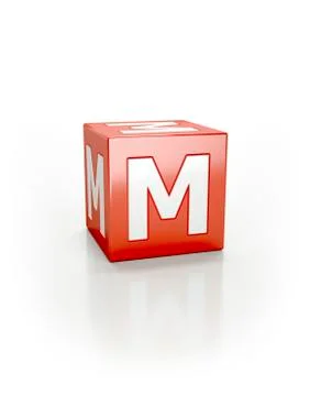 Red cube M Stockillustratie