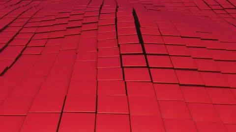 The Red Cube Sea 2 Stock Illustration