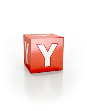 Red cube, Y Stockillustratie