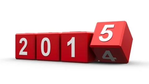 Red cubes 2015 Stock Illustration