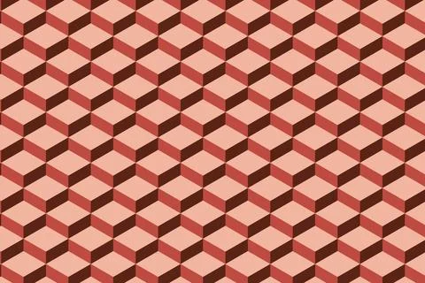 Red cubes 3d pattern vector Stock Illustration