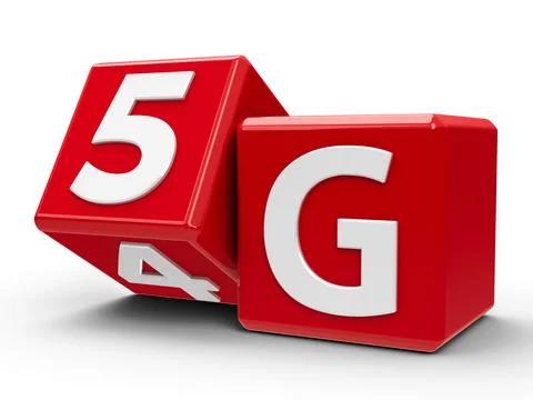 Red cubes - 5G Stock Illustration