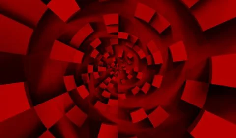 Red cubes abstract background pattern. 3d illustration. Stock Photos