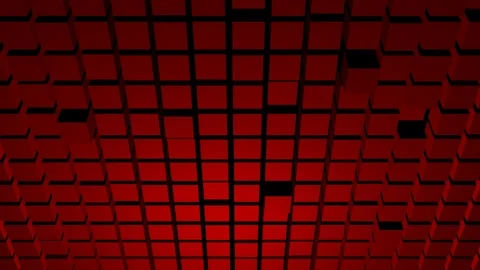 Red cubes array Stock Footage 97809359
