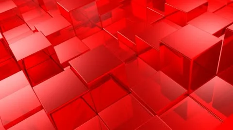 Red cubes Stock Footage 9932414