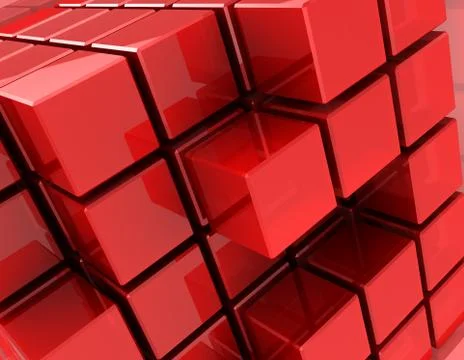 Red cubes Stock Illustration