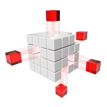 Red cubes Stock Illustration
