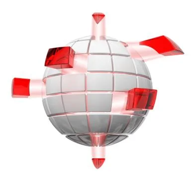 Red cubes Stock Illustration