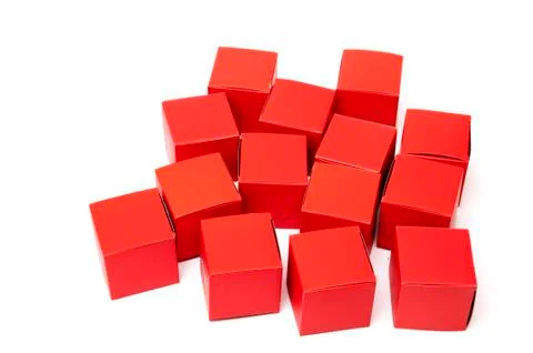 Red cubes Stock Photos