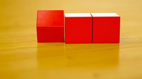 Red cubes Stock Photos