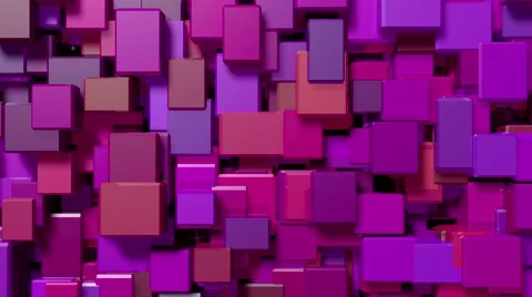 Red cubes pulse and shift - Cubic 005 HD, 4K Stock Video Stock Footage 64315646